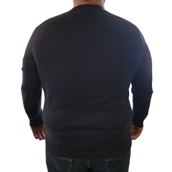 Alex Cannon Men's Black & Gray Colorblock Sweater Sz Medium Cosby Grandpacore - Picture 3 of 7